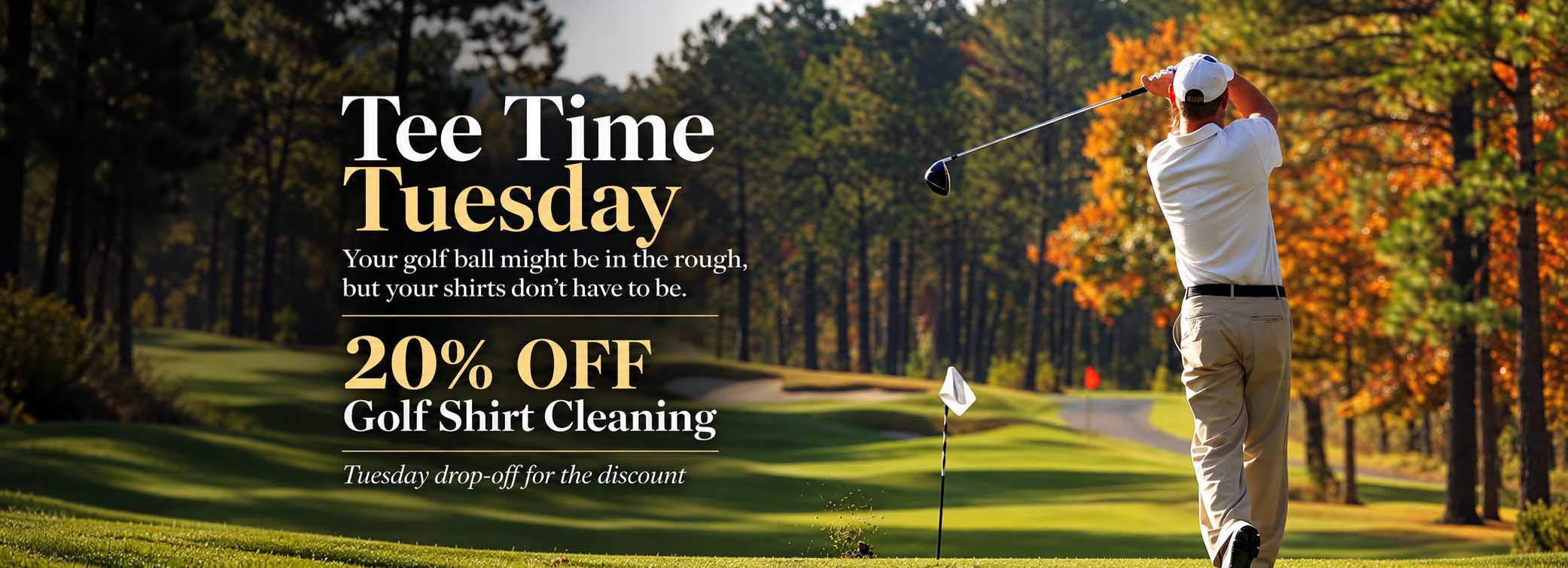 Golf shirt special at Sandy's Cleaners